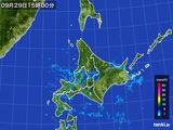 2015年09月29日の北海道地方の雨雲レーダー