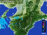 2015年09月30日の奈良県の雨雲レーダー