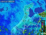 2015年10月01日の石川県の雨雲レーダー