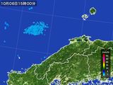 2015年10月06日の島根県の雨雲レーダー