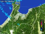 2015年10月13日の富山県の雨雲レーダー