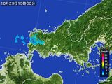 2015年10月29日の山口県の雨雲レーダー