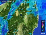 2015年11月02日の福島県の雨雲レーダー