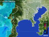 2015年11月02日の神奈川県の雨雲レーダー