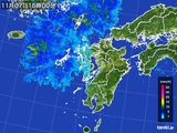 2015年11月07日の九州地方の雨雲レーダー