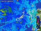 2015年11月07日の長崎県(五島列島)の雨雲レーダー