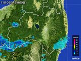 2015年11月09日の福島県の雨雲レーダー