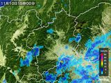 雨雲レーダー(2015年11月10日)