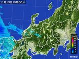 雨雲レーダー(2015年11月13日)