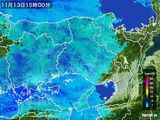 2015年11月13日の兵庫県の雨雲レーダー