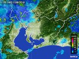 2015年11月14日の愛知県の雨雲レーダー
