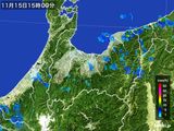 2015年11月15日の富山県の雨雲レーダー