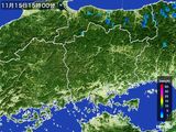 2015年11月15日の岡山県の雨雲レーダー