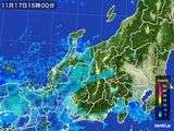 2015年11月17日の北陸地方の雨雲レーダー