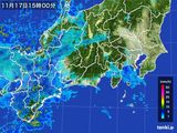 2015年11月17日の東海地方の雨雲レーダー