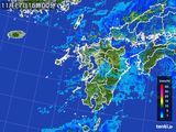 2015年11月17日の九州地方の雨雲レーダー