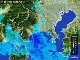 2015年11月17日の神奈川県の雨雲レーダー