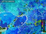 2015年11月17日の大阪府の雨雲レーダー