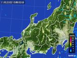 2015年11月20日の北陸地方の雨雲レーダー