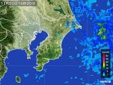 2015年11月20日の千葉県の雨雲レーダー