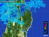 雨雲レーダー(2015年11月23日)