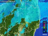 2015年11月25日の福島県の雨雲レーダー