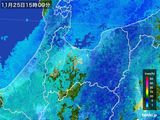 2015年11月25日の富山県の雨雲レーダー