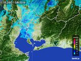 2015年11月25日の愛知県の雨雲レーダー