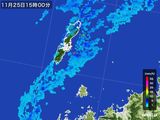 2015年11月25日の長崎県(壱岐・対馬)の雨雲レーダー