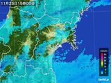 2015年11月25日の宮城県の雨雲レーダー