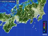 2015年11月27日の東海地方の雨雲レーダー