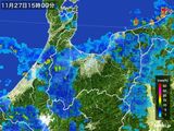 2015年11月27日の富山県の雨雲レーダー
