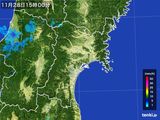 2015年11月28日の宮城県の雨雲レーダー