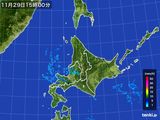 2015年11月29日の北海道地方の雨雲レーダー