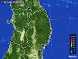 雨雲レーダー(2015年11月29日)