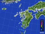 2015年12月04日の九州地方の雨雲レーダー