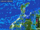 2015年12月04日の石川県の雨雲レーダー