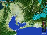 2015年12月04日の愛知県の雨雲レーダー