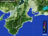 2015年12月04日の三重県の雨雲レーダー