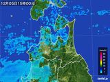 2015年12月05日の青森県の雨雲レーダー