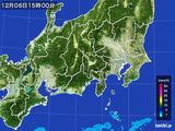 2015年12月06日の関東・甲信地方の雨雲レーダー
