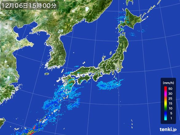 雨雲レーダー(2015年12月06日)