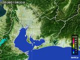 2015年12月06日の愛知県の雨雲レーダー
