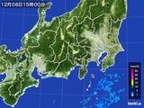 2015年12月08日の関東・甲信地方の雨雲レーダー