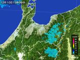 2015年12月10日の富山県の雨雲レーダー