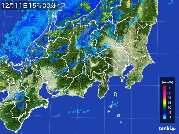 関東・甲信地方の過去の雨雲レーダー(2015年12月11日) - 日本気象 ...