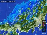 2015年12月11日の北陸地方の雨雲レーダー