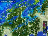 2015年12月11日の長野県の雨雲レーダー