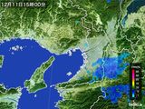 2015年12月11日の大阪府の雨雲レーダー