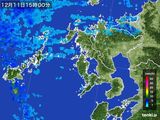 雨雲レーダー(2015年12月11日)